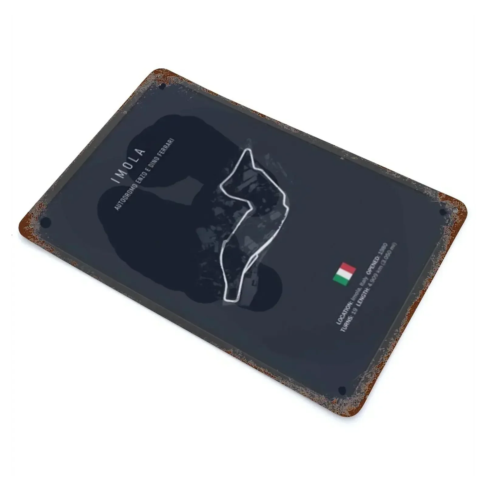 Imola Monaco Track Thetic Motorsport Race Постер Металлическая Настенная Художественная