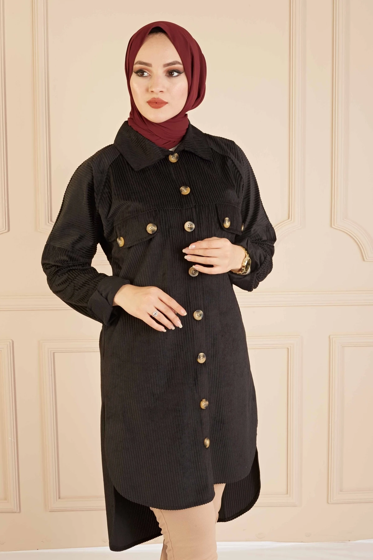 Kadife ребристая Туника FC черная |