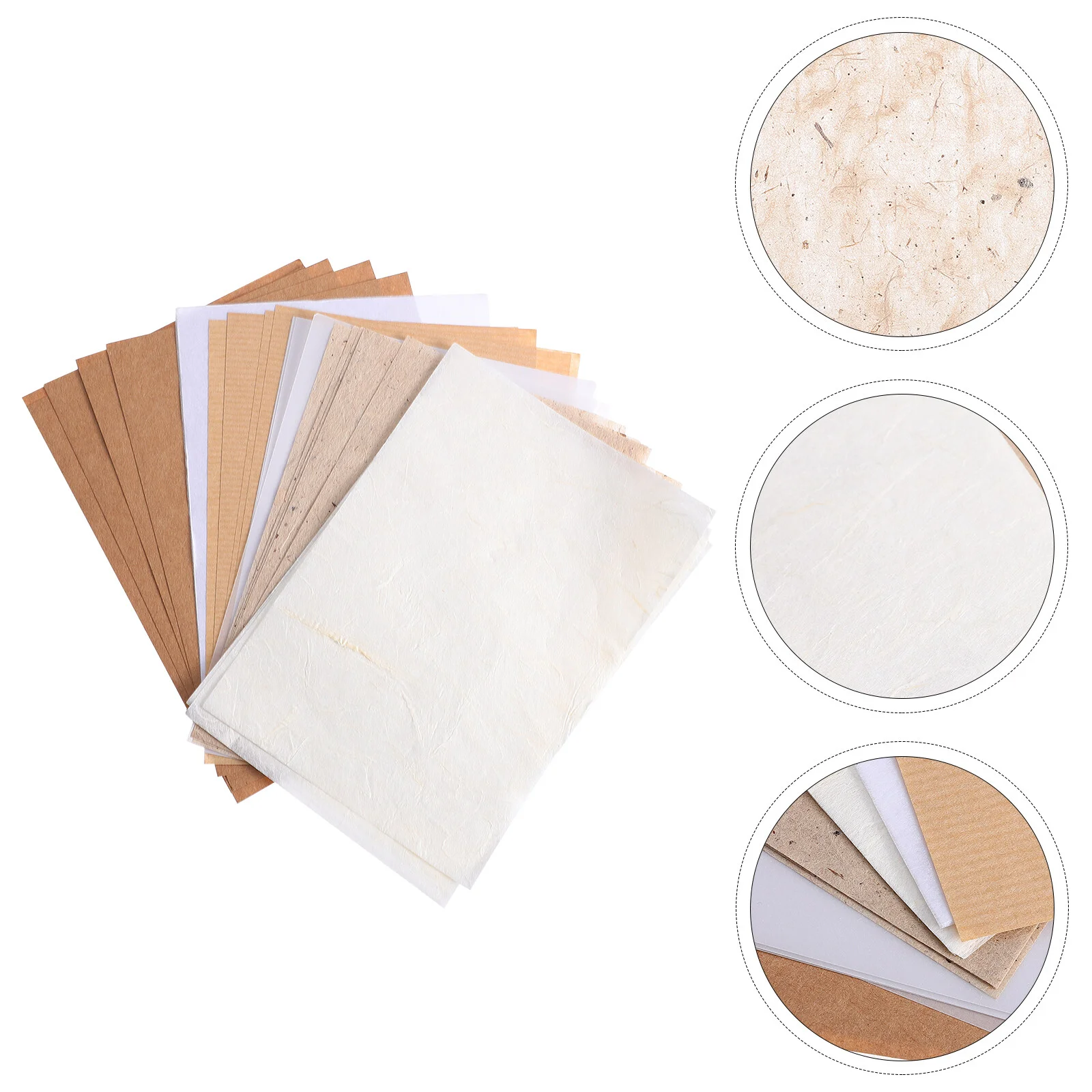 

30 Pcs Background Paper DIY Material Flowers Decor Old Fashioned Kraft Papers The Hand Account Decoration Decorative Floral