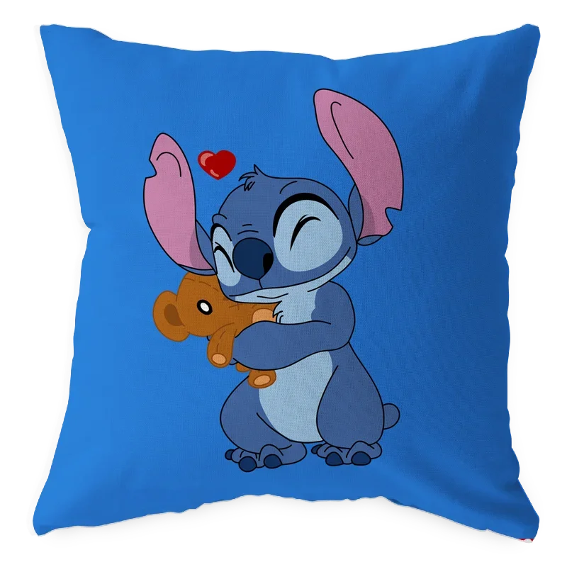 Фото Детская подушка Disney для спальни, синяя наволочка с рисунком, детский сад, мальчики и девочки, 40x40 см №2