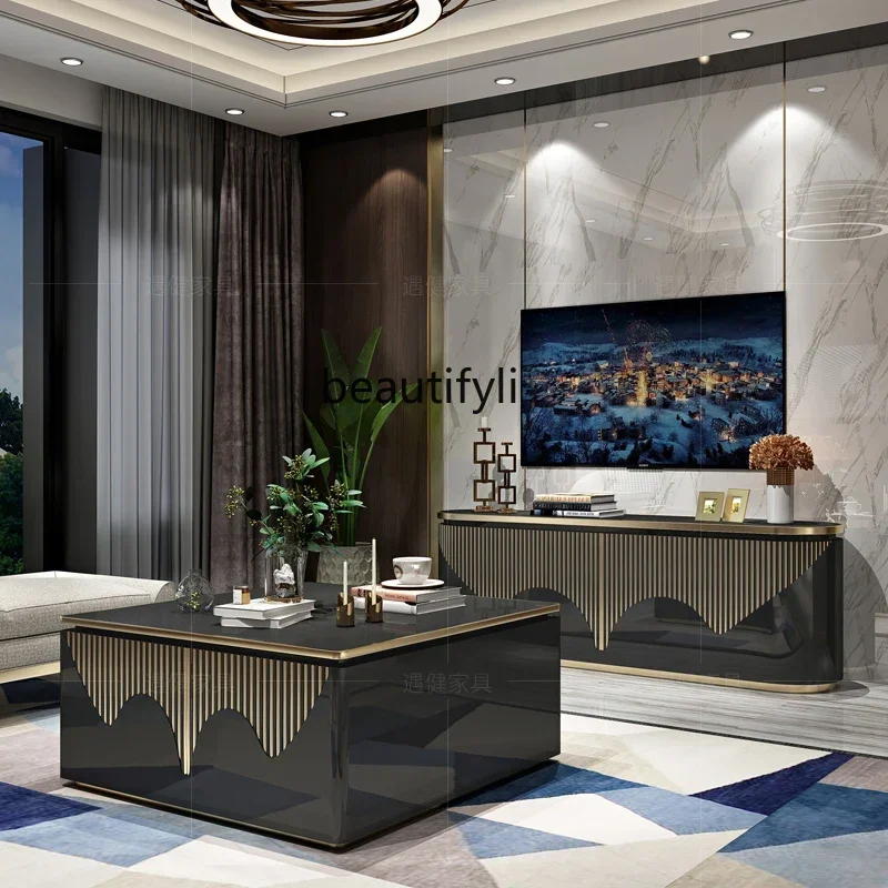 C Light роскошный шкаф для телевизора процесс выпечки краски в постмодернистском