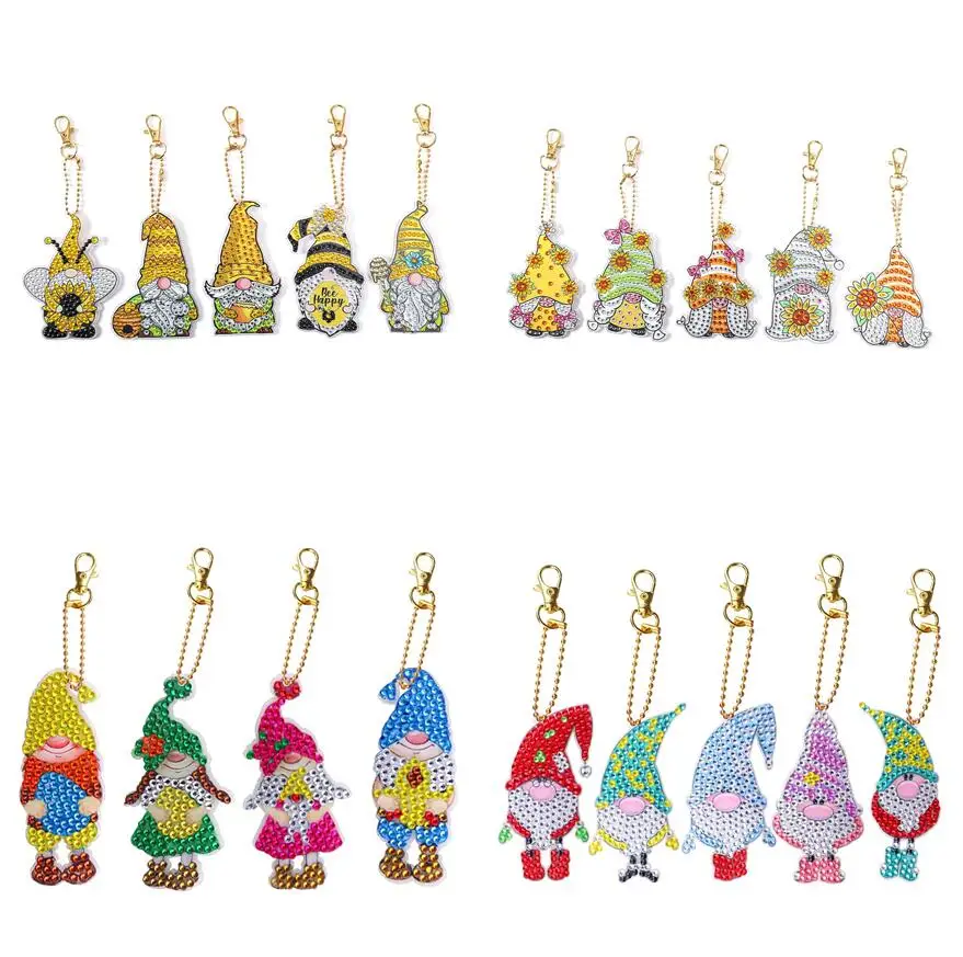 

5 шт., брелок для ключей, с рисунком