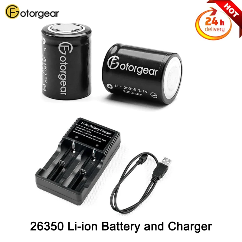 

Fotorgear 26350 Li-ion Battery and Li-Battery Charger
