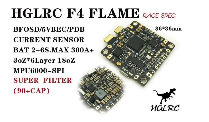 Контроллер полета HGLRC F4 FLAME FPV FC Встроенный OSD MPU6000 -SPI 5 В/3A BEC PDB мультиуровневый фильтр с защитой