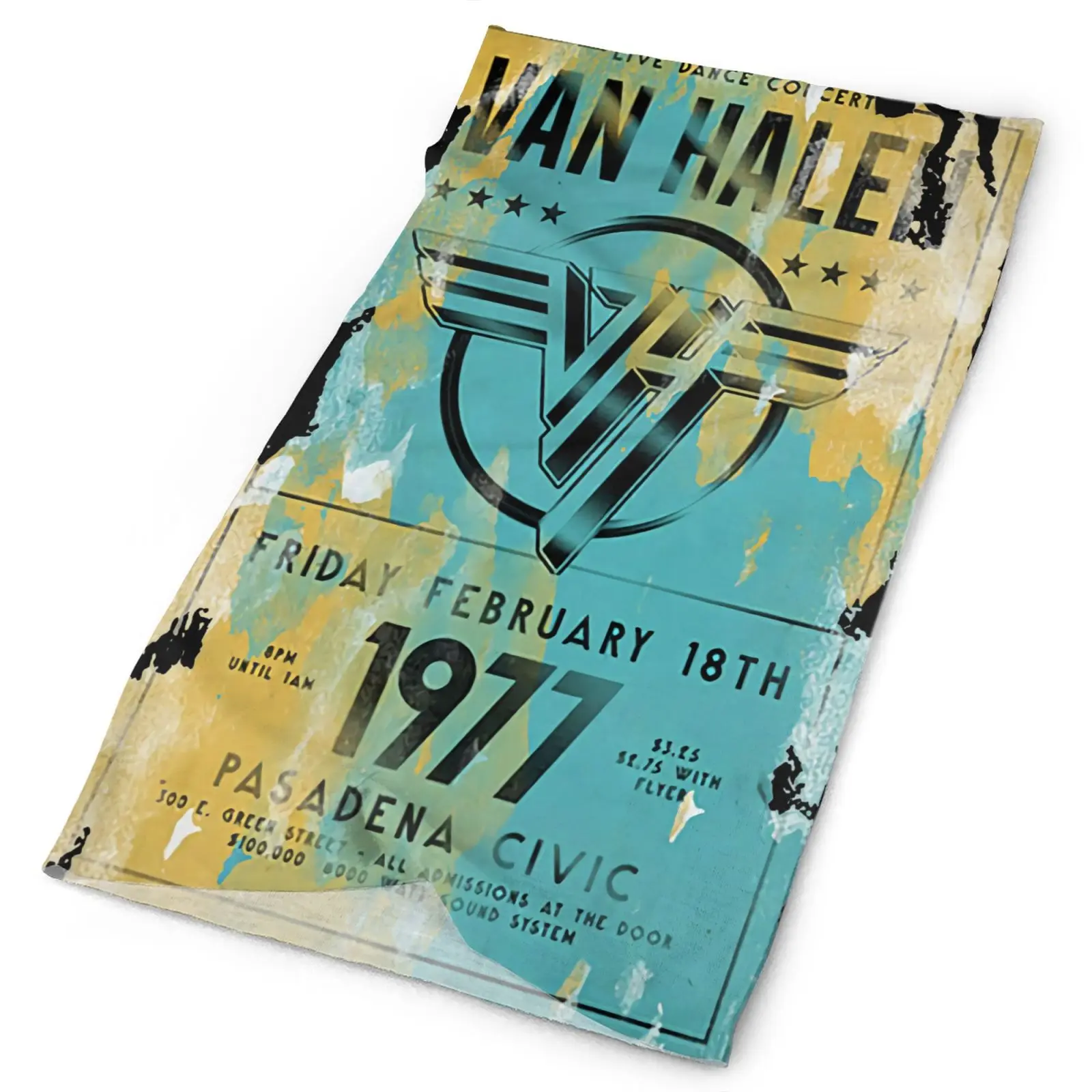 

Официальная Мужская бандана Ван Хален Тур Pasadena 1977, Зимняя Маска для рыбалки, банданы, военная маска для лица Мультикам, тактический шарф