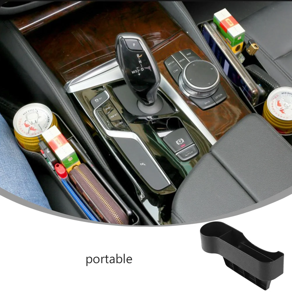 

Plastic Storage Box Drink Holder Console Side Pocket Container Car Seat Coin Collector Storage Case