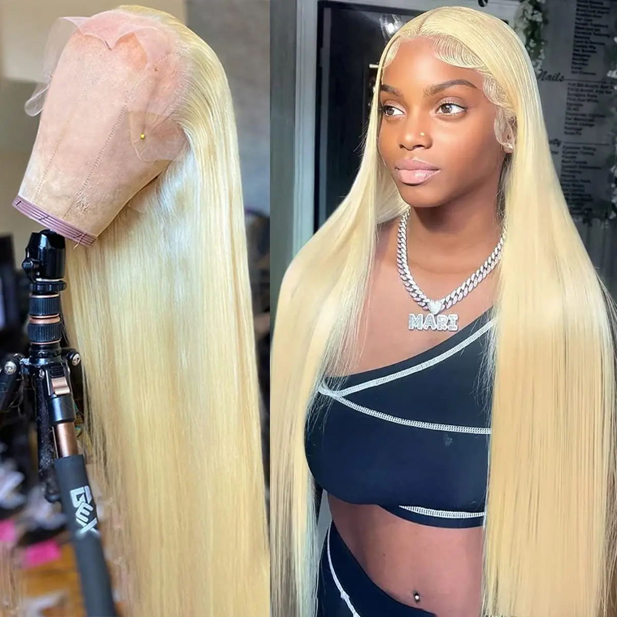 

613 Lace Frontal Wig 13x6 Straight Human Hair Wigs Pre Plucked Bleached Knots Bling Remy 13x4 Blonde Lace Front Human Hair Wigs
