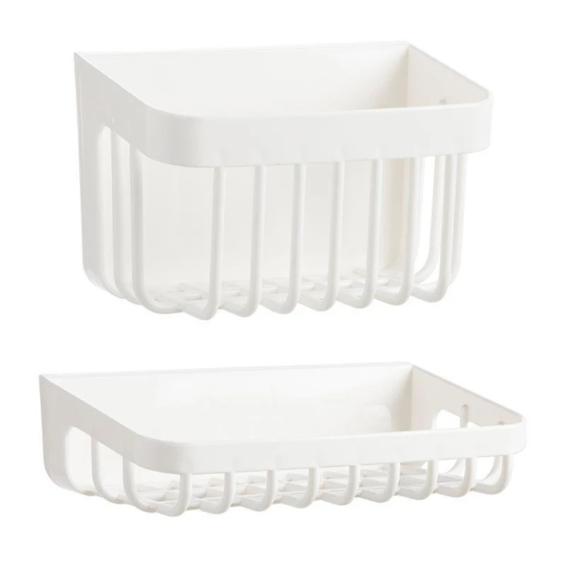 

Non-punching Wall Hanging Hollow Vertical Bathroom Face Towel Box Finishing Rack Kitchen Seasoning Jar Storage Rack