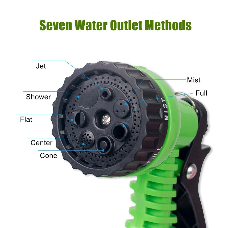 Шланг для сада растягивающийся гибкий водяной пистолет шланг с 7 узорами