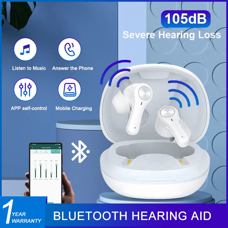 

New Bluetooth Hearing Aids Rechargeable Digital Hearing Aid Noise Reduction Wireless Mini Sound Amplifier For Deafness audifonos
