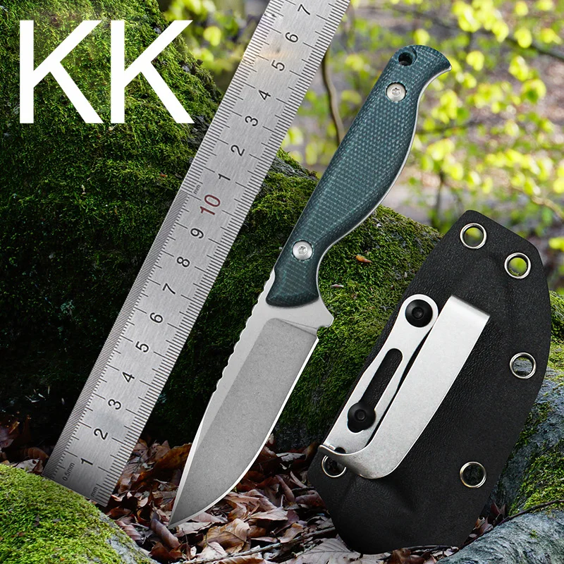 Охотничий нож с фиксированным лезвием KK D2 GT0173 тактический Клинок прямой ручкой