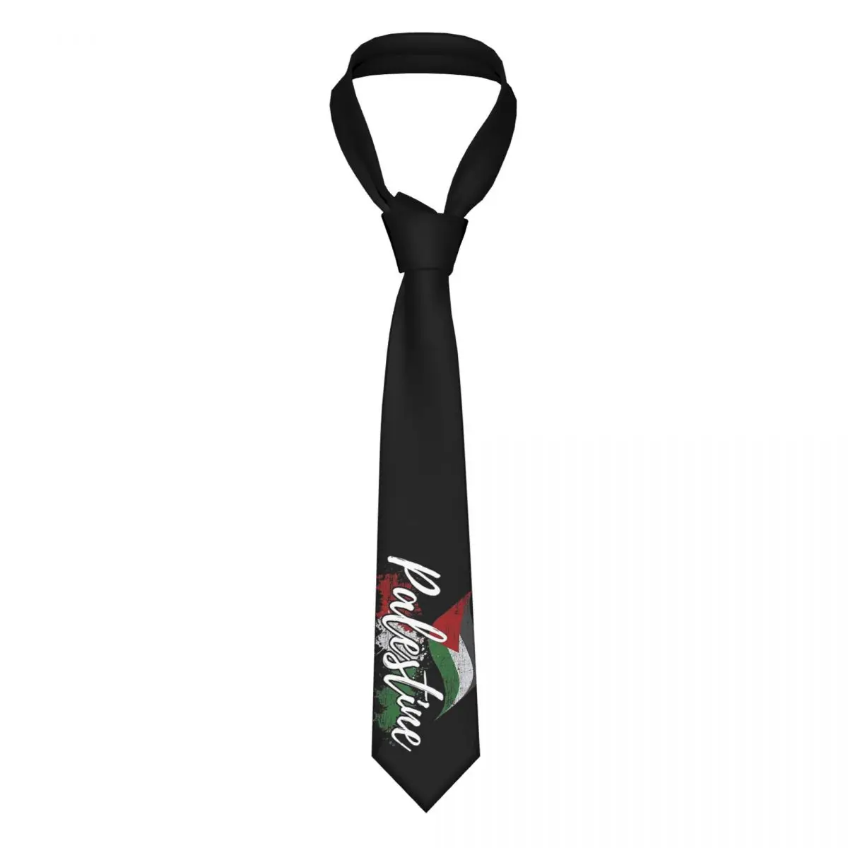 

Palestine Flag Neckties Men Women Silk Polyester 8 cm Classic Neck Tie for Men Suits Accessories Gravatas Party