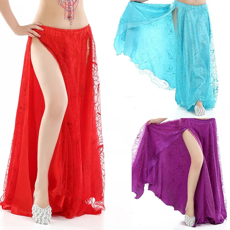 Одежда для танца живота 1 шт. Комплект Розовая юбка только один размер 96 см длина