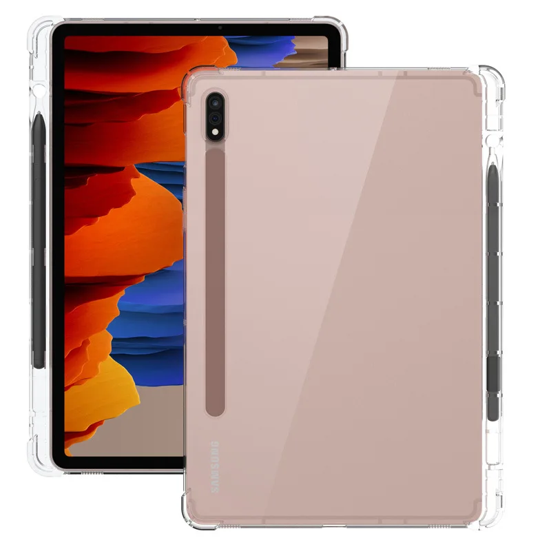 

2022 силиконовый чехол из ТПУ для Samsung Galaxy Tab S7 11 дюймов S8 противоударный с подставкой для ручек чехол для планшета для Samsung galaxy Tab s6 10,5