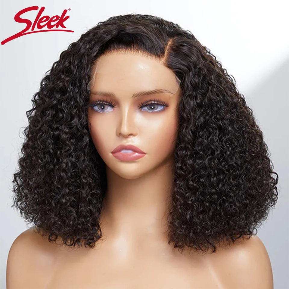 Sleek Curly Human Hair Wigs For Women Fast USA Short Lace Brazilian Hair Wigs 13x6x1 Transparent Shor Bob Wig Kinky Curly Wigs