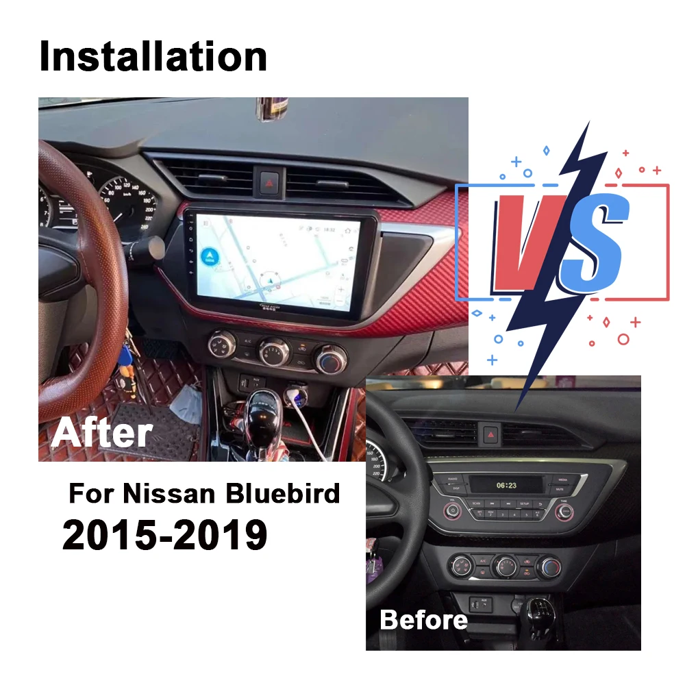 Мультимедийный плеер для Nissan Bluebird 2015-2019 автомагнитола 9 дюймов Android 13 GPS RDS DSP DVD