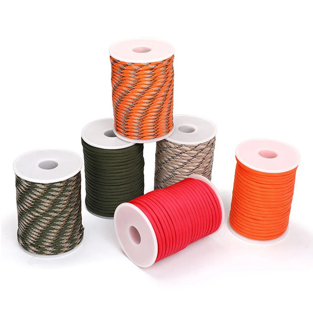 

30M 1 Roll 4 Mm 7 Stand Cores Paracord For Survival Parachute Cord Lanyard Camping Climbing Camping Rope Hiking Clothesline