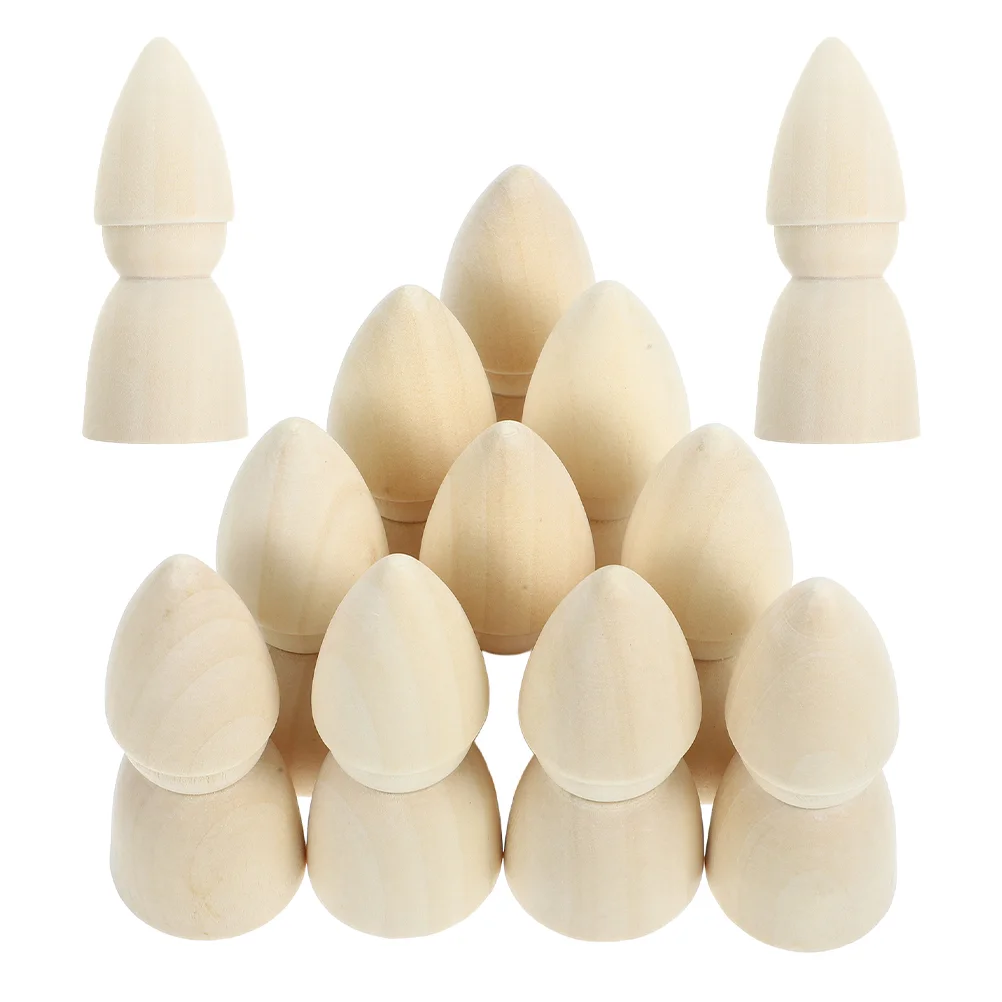 20 шт. окрашенные куклы дятел игрушки объемные колышки DIY пустые деревянные люди