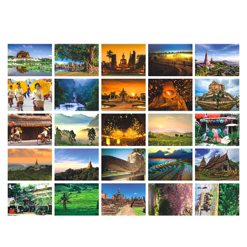 

Chiang Mai HD Landscape Postcard Gift Wish Greeting Card Wall Stickers Decoration Card DIY Background Decorative Painting GD7123