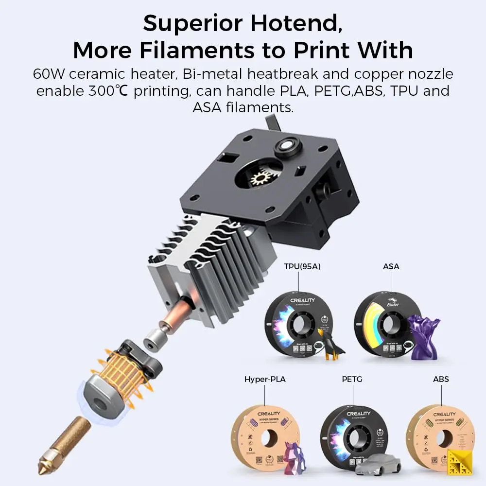 Creality Ender 3 V3 KE/Ender SE Модернизированный экструдер Sprite с прямым приводом Скорость