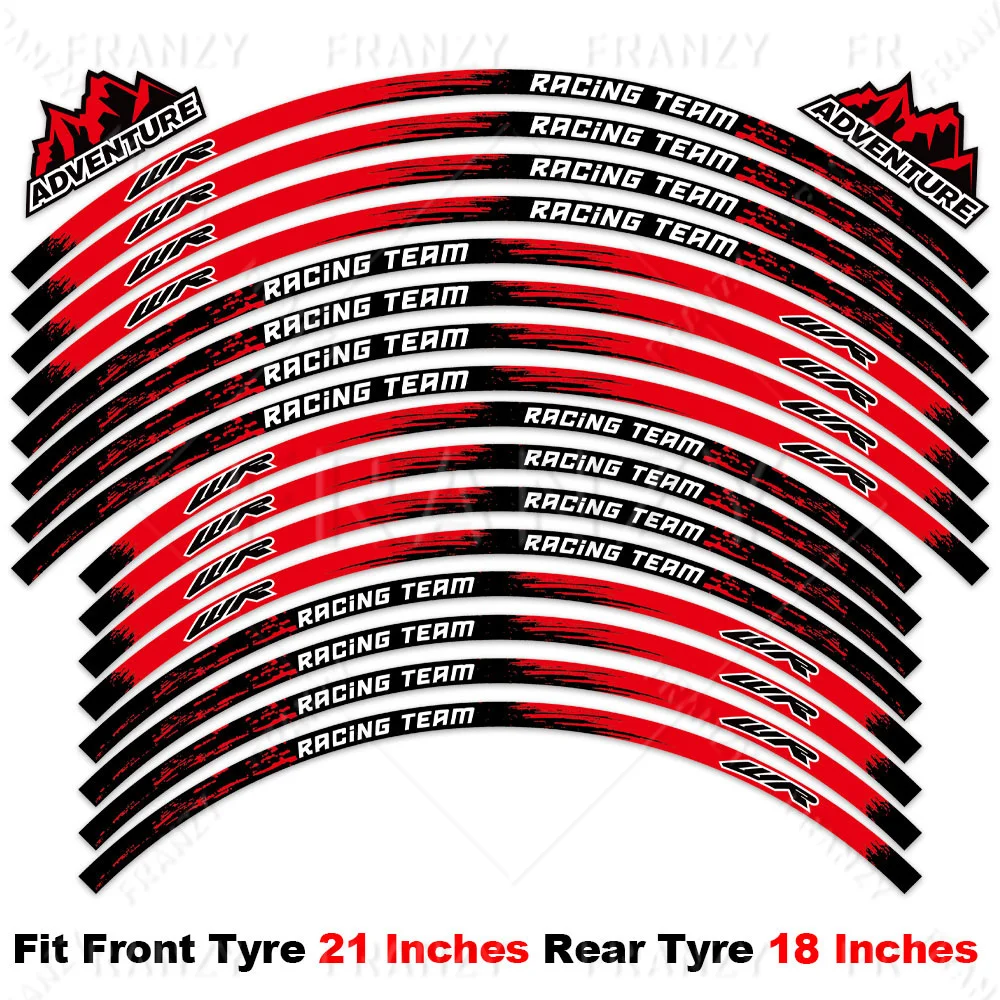 

Наклейка на колесо мотоцикла, светоотражающая наклейка на обод, 21 "/18" лента в полоску для ступицы для YAMAHA WR250R WR250F WR450F WR 250R 250F 450F