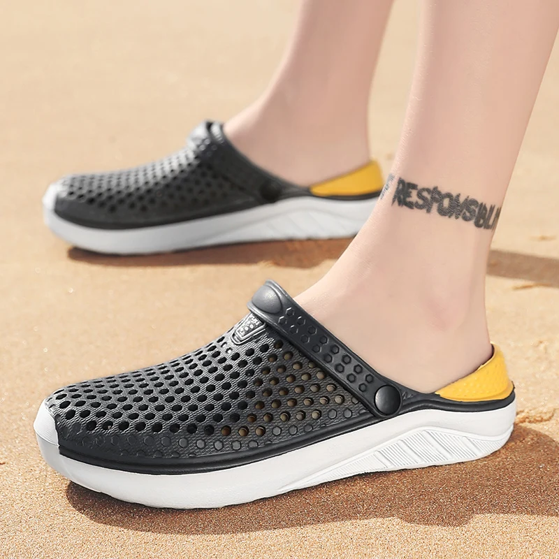 Unisex Fashion Beach Clogs Thick Sole Slipper Waterproof Anti-Slip Sandals Flip Flops for Women Men
