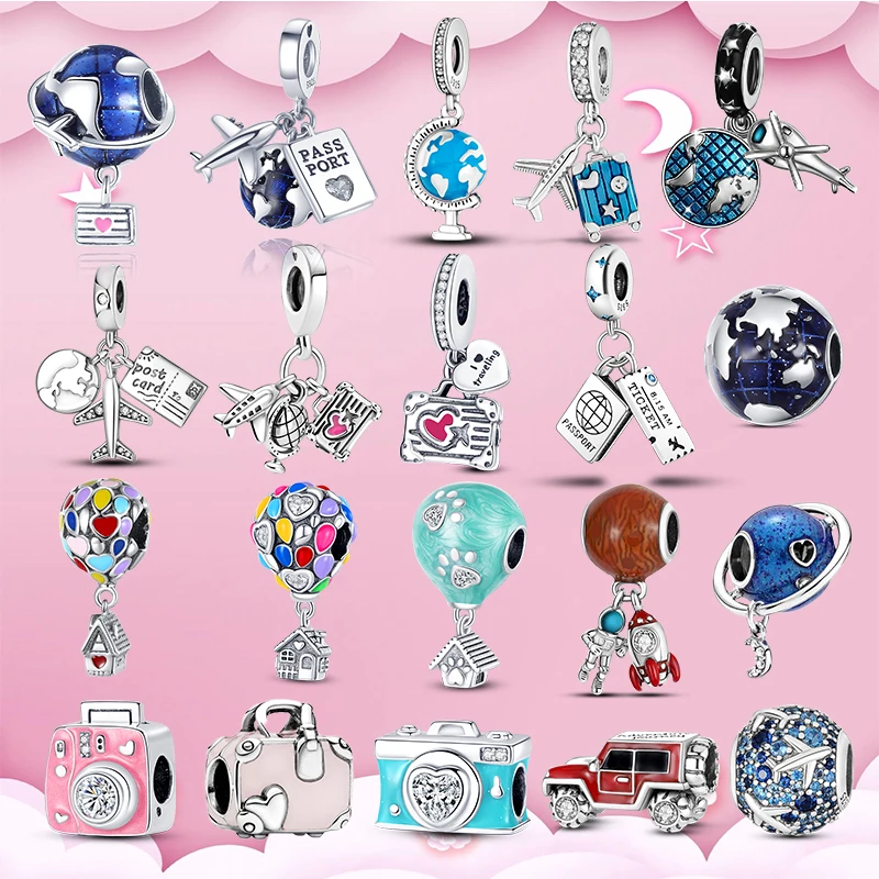 Серебряный цвет подвеска в виде глобуса для оригинального браслета украшения