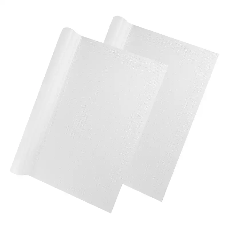 

Hemoton 2 Rolls 450g/m² Shelf Drawer Liner EVA Non-Slip Mat Waterproof Refrigerator Pad 150x43cm (Transparent White)