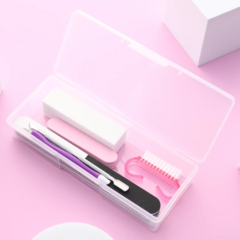 

8pcs Nail Set Art Buffer Sponge Block Brush Cuticle Pusher Gel Polish Kit Acrylic Professional Manicure Tools With Box