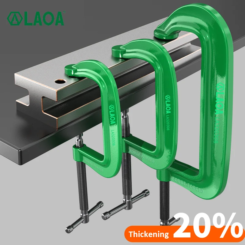 

LAOA Heavy Duty G Clamp Quick Adjustment Clamping Device for Woodwork Metal Clamping Stationary Fixture