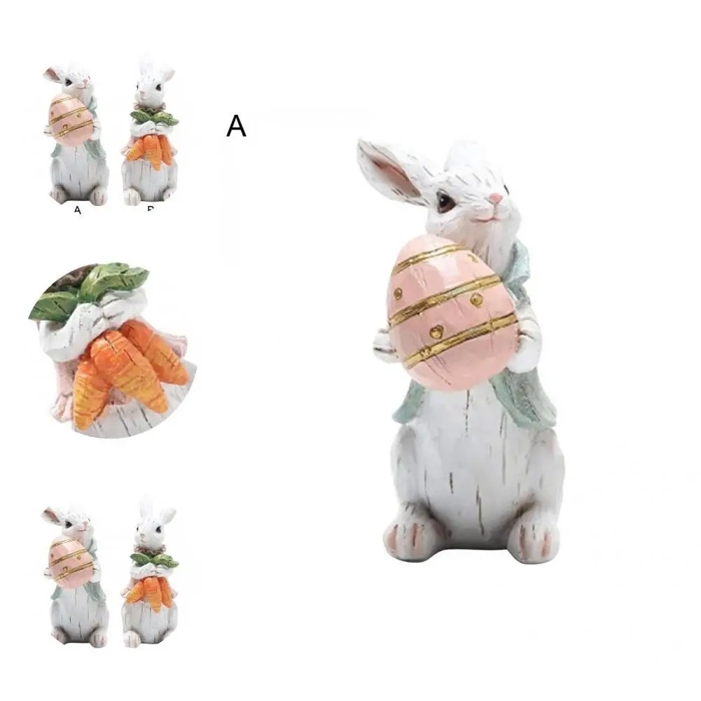 

Eco-friendly Creative Increase Vitality Rabbit Figurine Resin Rabbit Ornament Anti-fade for Window