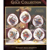 hot sell counted cross stitch kit windswept santa ornaments christmas tree home ornament dim 08530