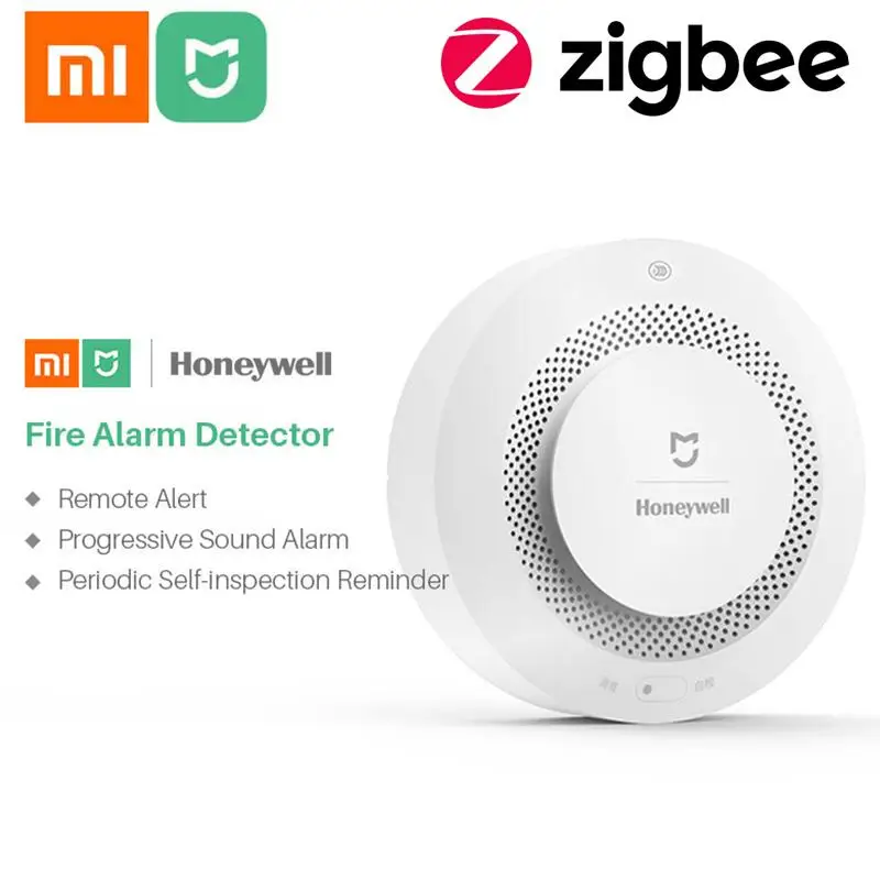 

Xiaomi Mijia Honeywell Fire Alarm Smoke Detector Sensor Zigbee Audible Visual Alarm Notication Work With Mi Home APP By Phone