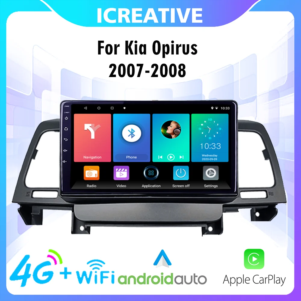 

2 Din Autoradio For Kia Opirus 2007-2008 9 inch 4G Carplay Android Car Multimedia Player Navigation GPS WIFI Radio Head Unit