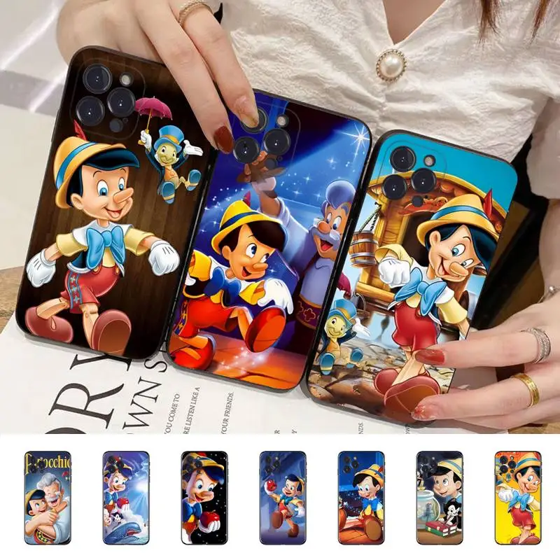 

Disney Pinocchio Phone Case Silicone Soft for iphone 14 13 12 11 Pro Mini XS MAX 8 7 6 Plus X XS XR Cover