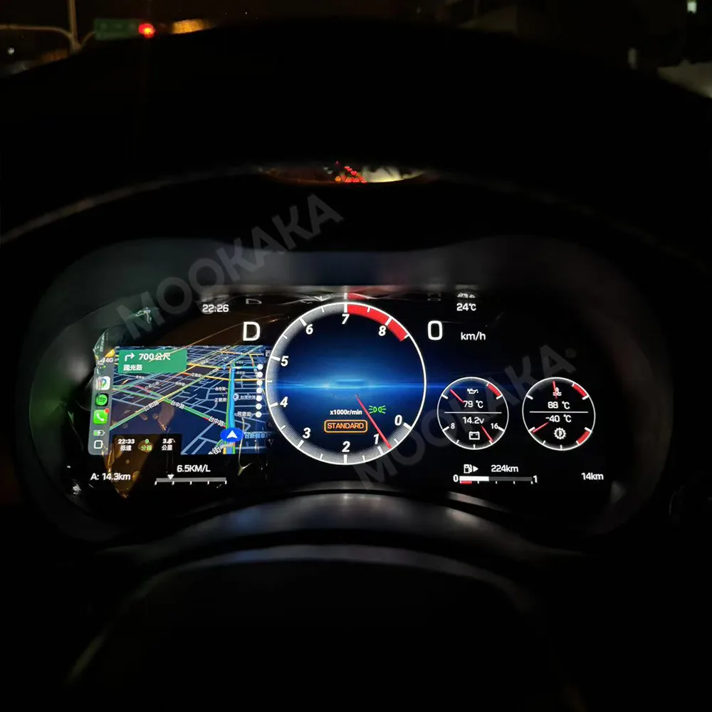 Фото Цифровая приборная панель для Infiniti Q50 Q50L Q50S Q60 2014-2022 с CarPlay, ЖК-дисплеем, спидометром и виртуальным кокпитом №2