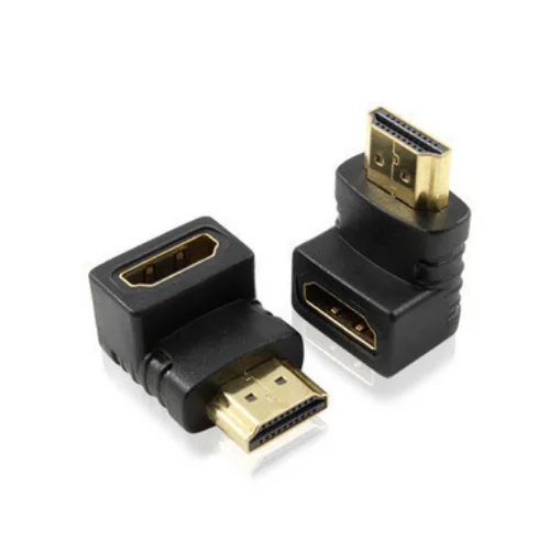 

Адаптер под прямым углом 90 градусов, совместимый с HDMI, штекер-гнездо HDMI, угловые разъемы