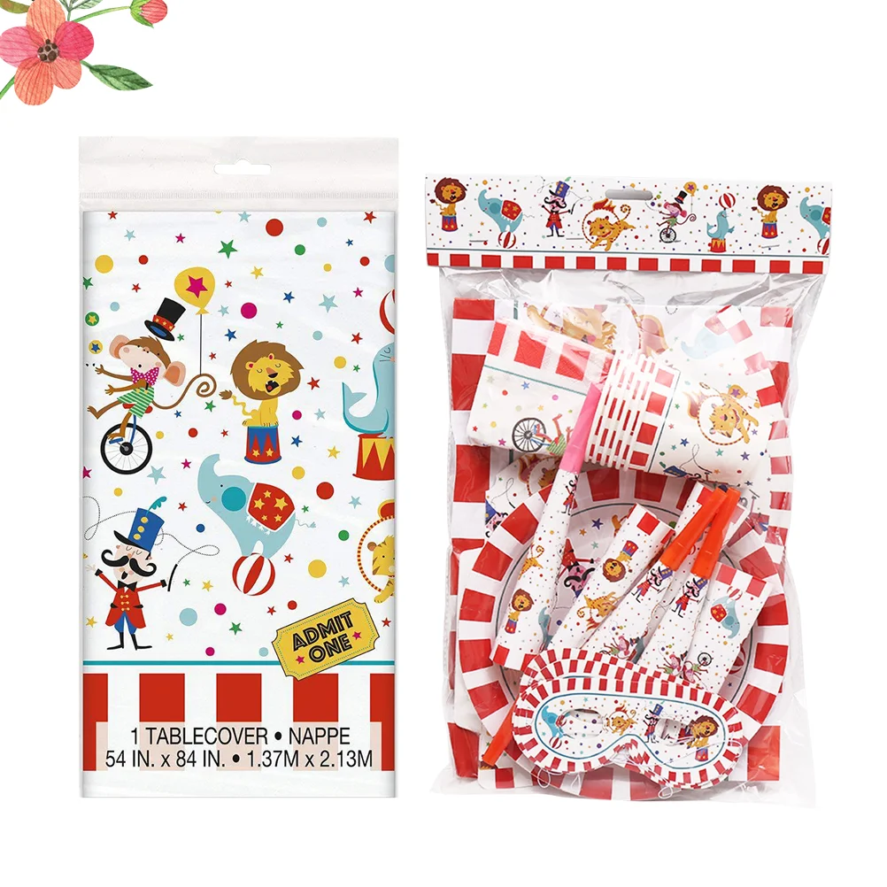 

9 Inch Plate Banner Circus Forest Theme Birthday Party Supplies Paper Towel Cup