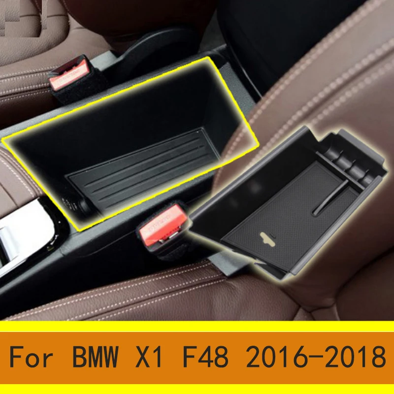 

A LittleChange For BMW X1 F48 2016-2018 2017 Car Center Console Armrest Storage Box Storage box inside center armrest box