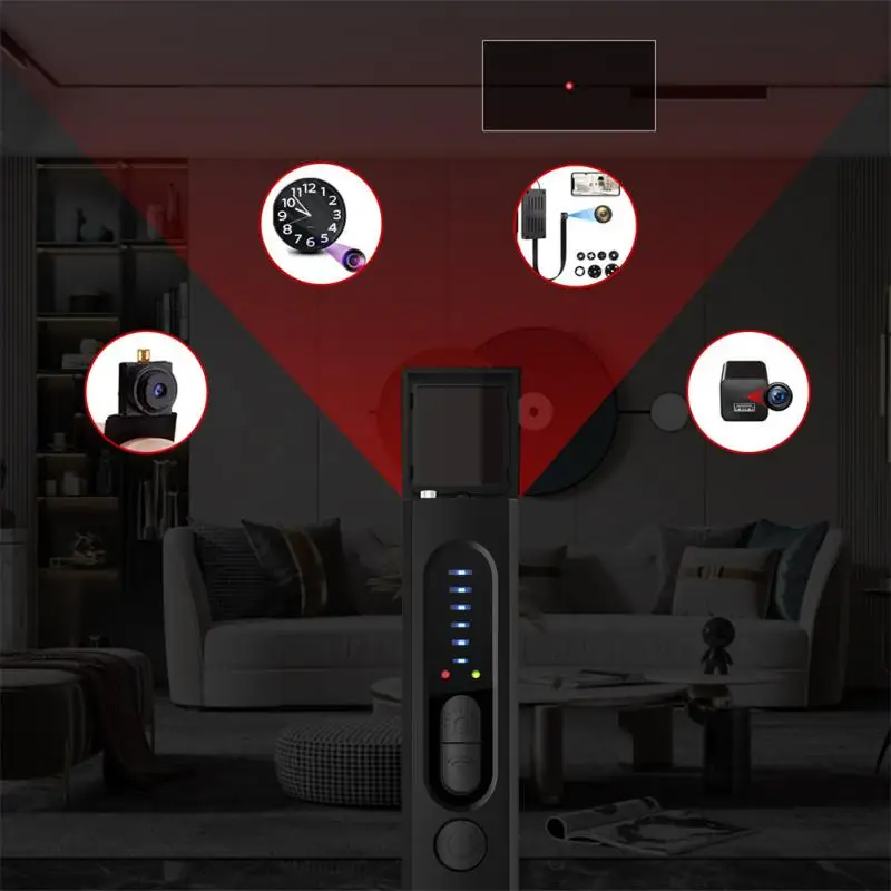 

Led Infrared Scanning Anti-candid Eavesdropping Detector Mini Bug Finder Anti Tap Unseen Camera Detector Tracker Finder Portable