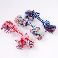 1 pc pets dogs pet supplies pet dog puppy cotton chew knot toy durable braided bone rope 15cm funny tool random color
