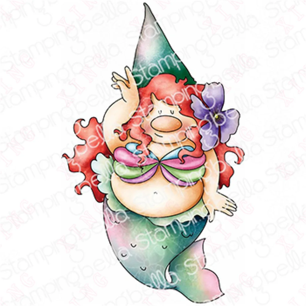 

New Gnome Mermaid Metal Cutting Dies Stamps Set Diy Scrapbook Paper Craft Handmade Album Card Mold Decoration Embossing Template
