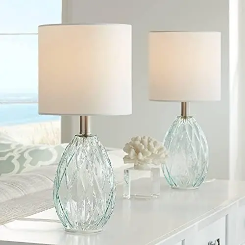 Lámparas de mesa de acento pequeño costero moderno, 14, 3/4, lámpara de...