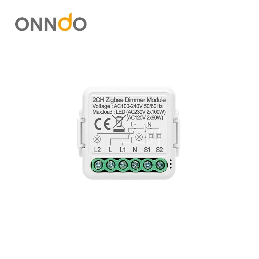 

ONNDO Tuya Smart Zigbee Switch Dimmer Module Dimmable 110-240V Home Automation module Voice Control Work With Google Home/Alexa