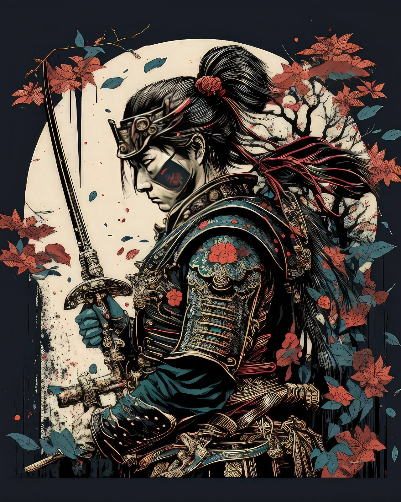 Картина Kuniyosi Самурай