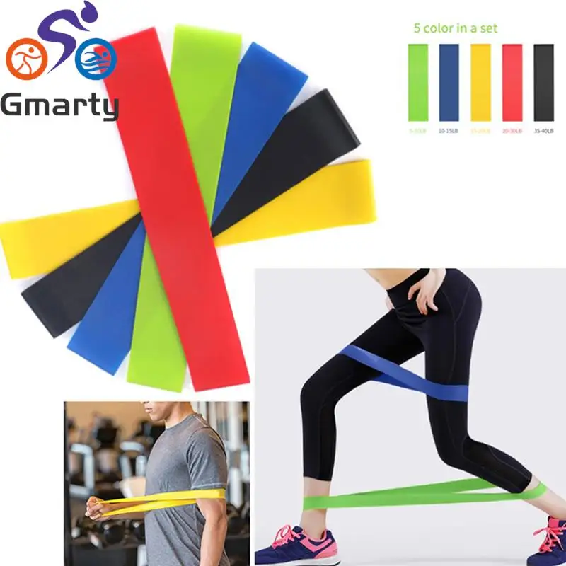 

Yoga Workout Equipment Rubber Resistance Bands Gym Elastic Gum Strength Women Weight Sports