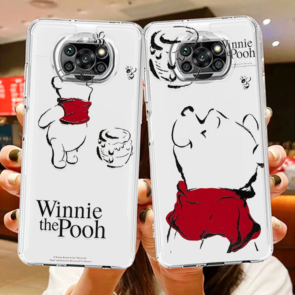 

Cool Art Winnie the Pooh Phone Case For Xiaomi Mi Poco X4 X3 NFC F4 F3 GT M4 M3 M2 X2 F2 F1 Pro C3 5G Civi Transparent TPU