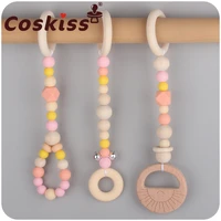 coskiss baby supplies animal beech teether pendant three piece set of childrens rattle toy baby room decoration accessories