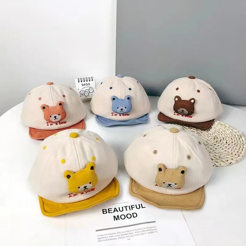

Baby Hat 2022 Autumn Kids Cotton Peaked Cap Toddler Cartoon Girls Boys Hat Children Cute Baseball Caps Infant Soft Sun Hat