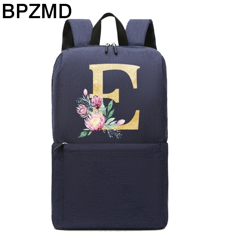 

Детский холщовый рюкзак для косплея, школьный ранец с 26 надписями на английском, темно-синий, дорожная сумка для школы